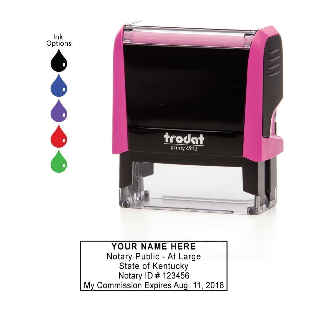 Kentucky Notary Stamp - Trodat 4913 Fuchsia