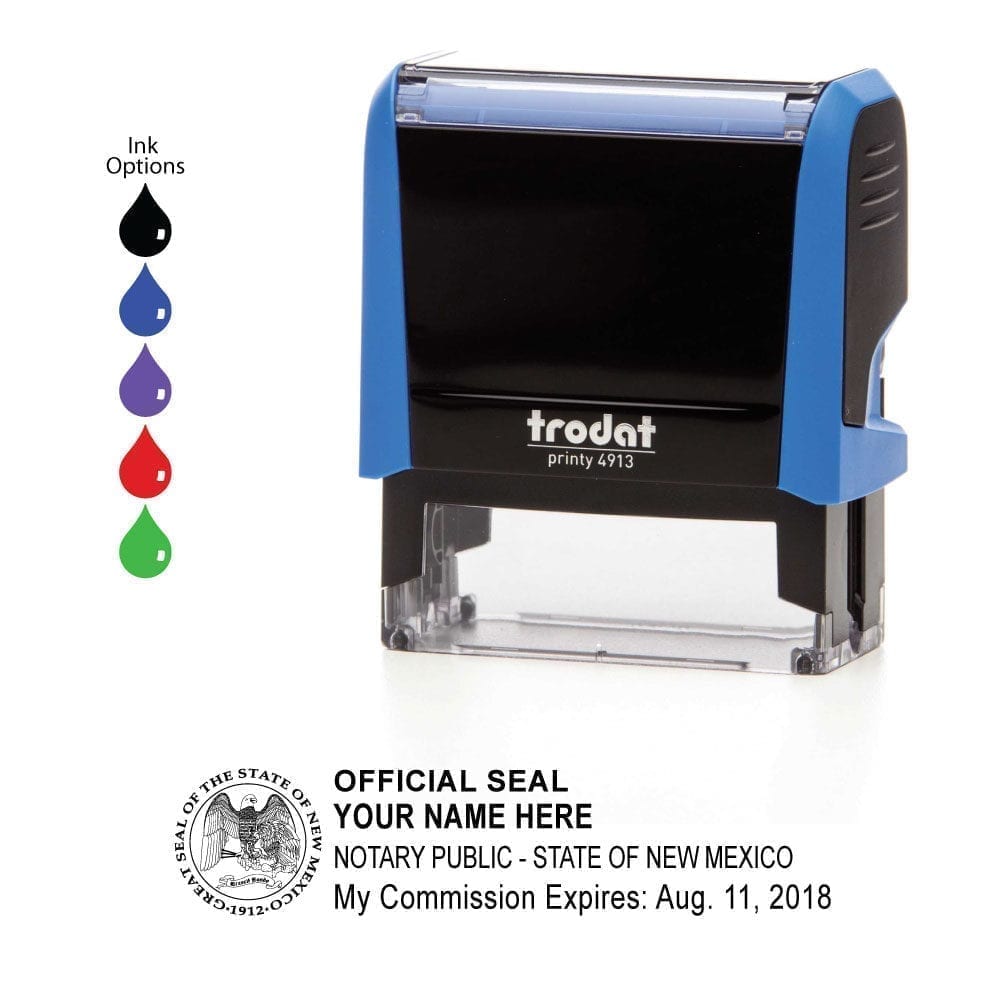 New Mexico Notary Stamp - Trodat 4913 Sky Blue