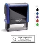 Wisconsin Notary Stamp – Trodat 4913 Sky Blue