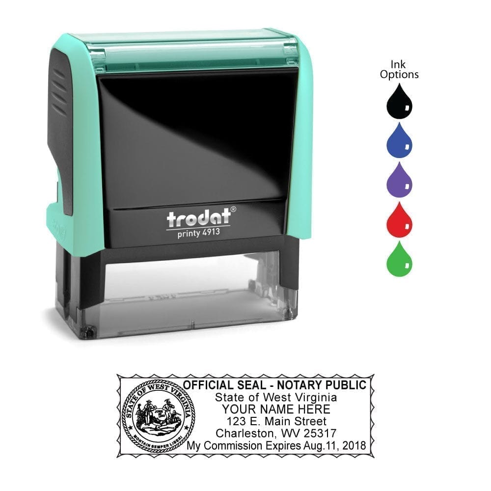 West Virginia Notary Stamp - Trodat 4913 Mint