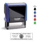 Wyoming Notary Stamp – Trodat 4913 Sky Blue