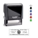 Wyoming Notary Stamp – Trodat 4913 Eco Gray