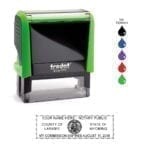 Wyoming Notary Stamp – Trodat 4913 Apple Green