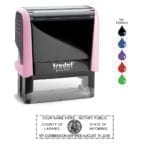 Wyoming Notary Stamp – Trodat 4913 Light Pink