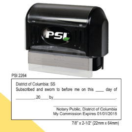 District of Columbia Notary Jurat Stamp