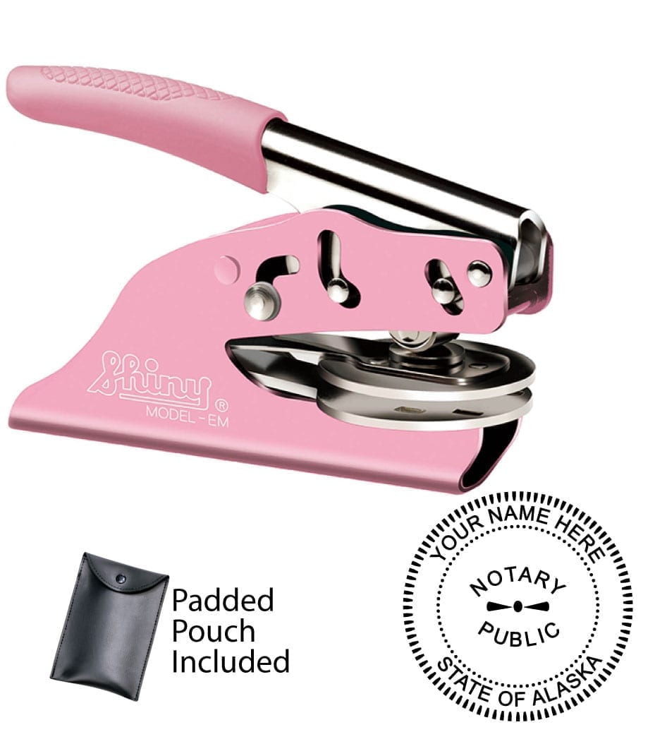 Alaska Notary Embosser - EZ EM Pink