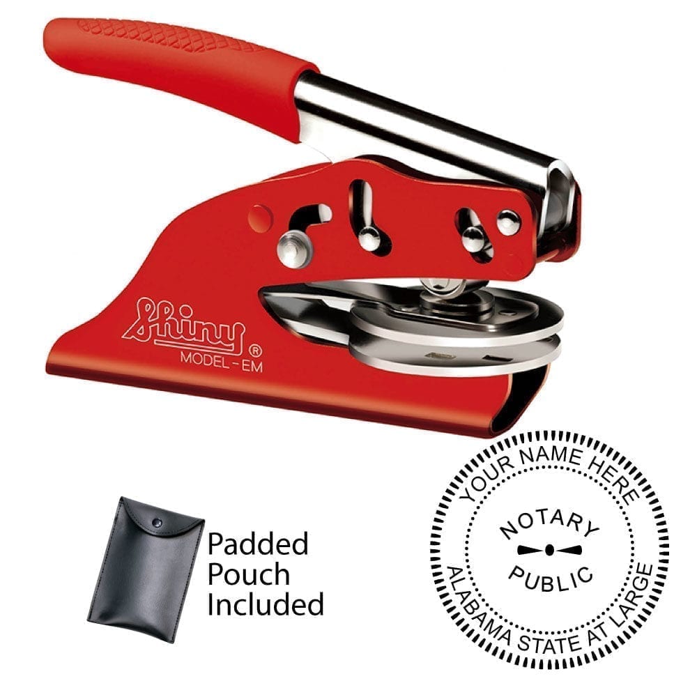 Alabama Notary Embosser - EZ EM Red
