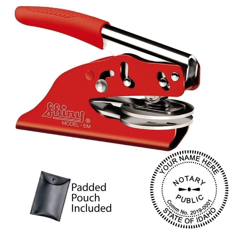 Idaho Notary Embosser - EZ EM Red