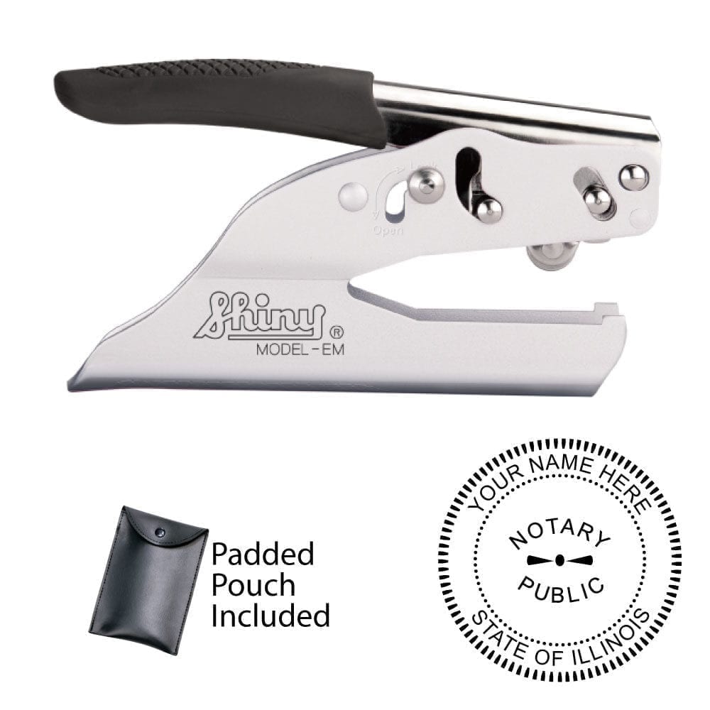 Illinois Notary Embosser - EZ EM Chrome