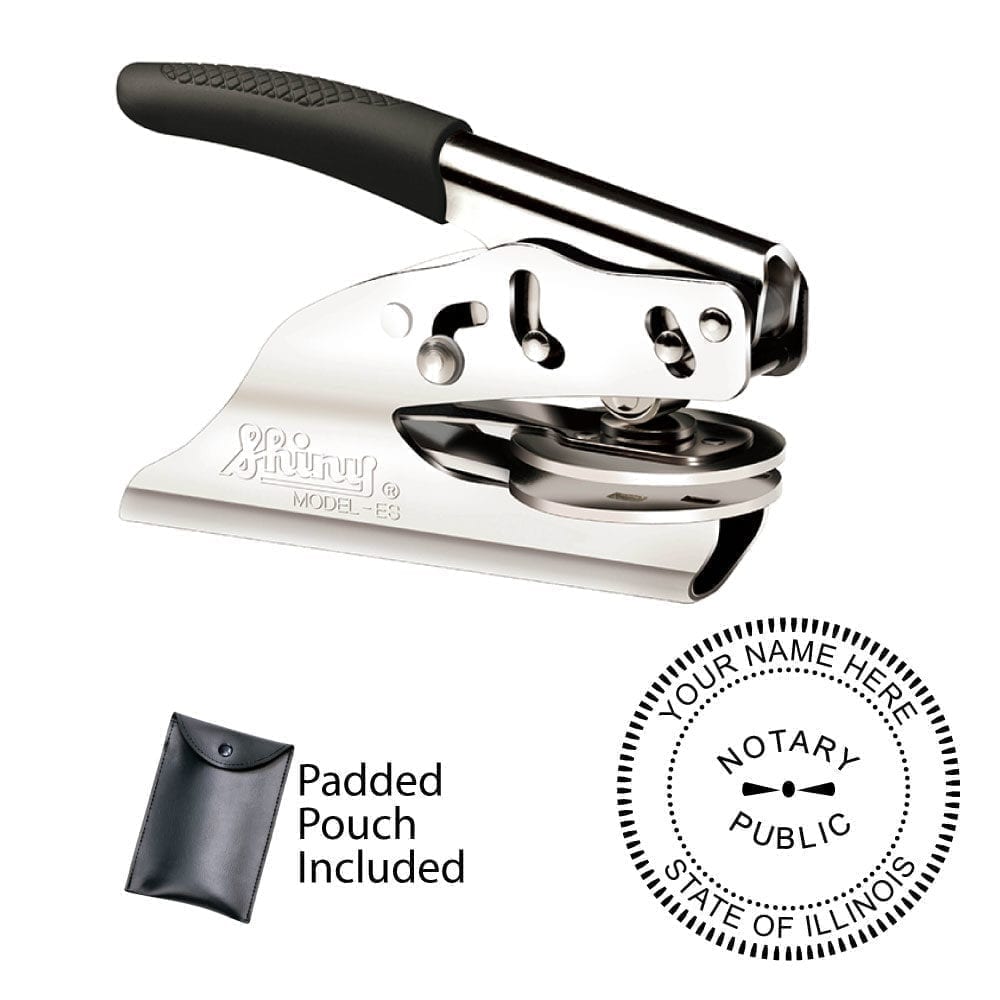 Illinois Notary Embosser - EZ ES Chrome