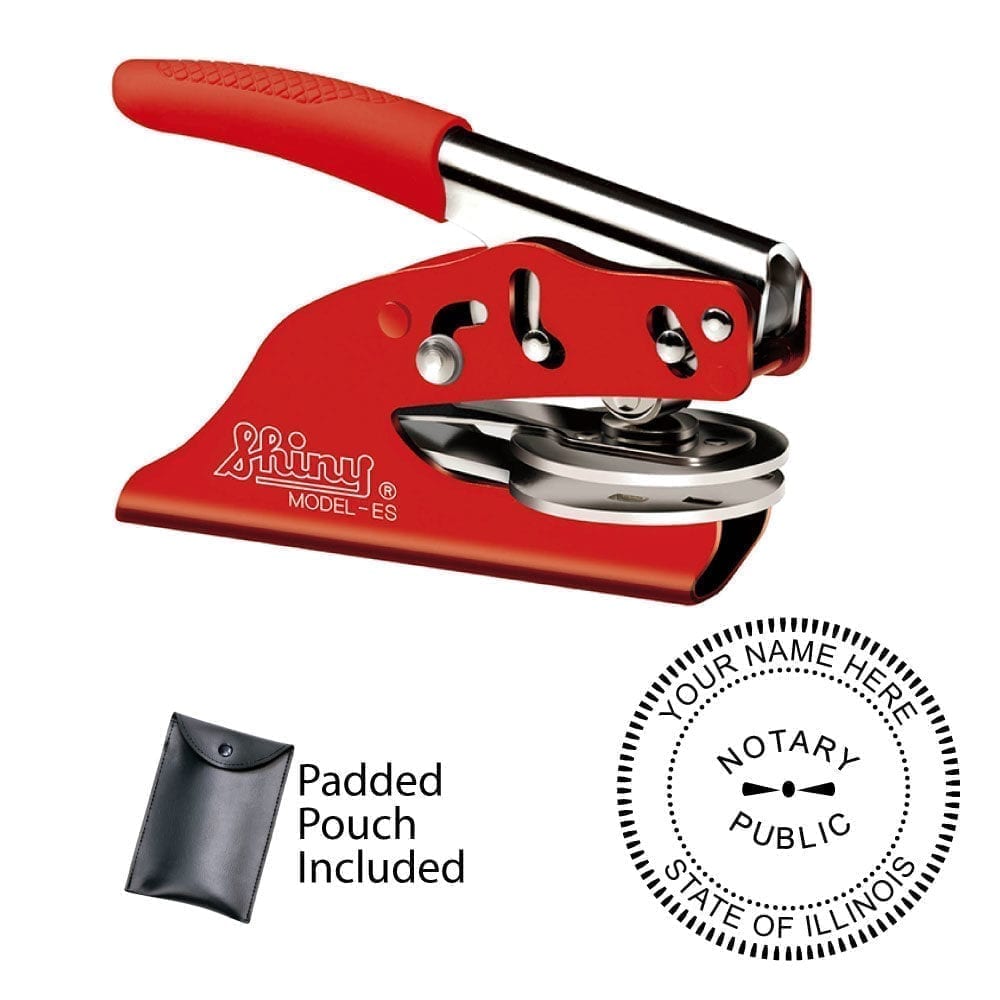 Illinois Notary Embosser - EZ ES Red