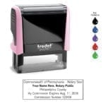 Pennsylvania Notary Stamp – Trodat 4913 Light Pink