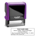 Michigan Notary Stamp – Trodat 4913 Violet