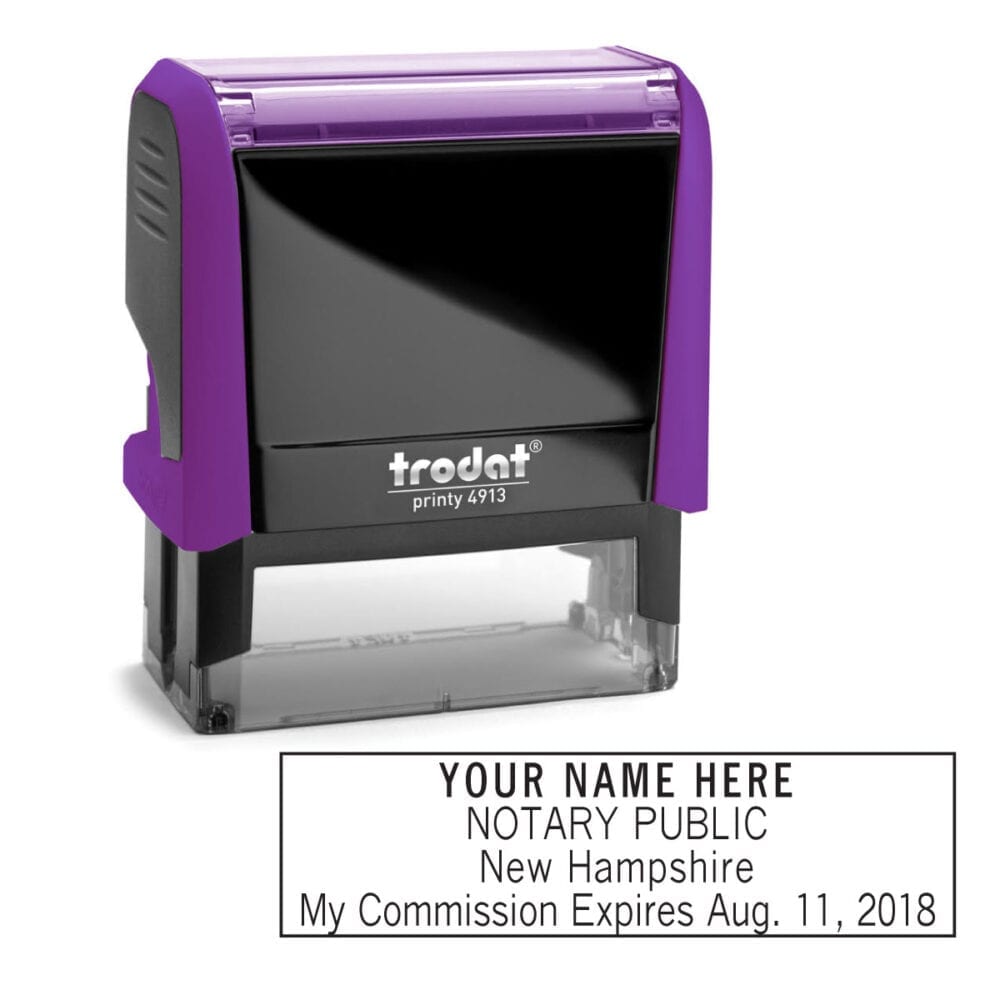 New Hampshire Notary Stamp - Trodat 4913 Violet
