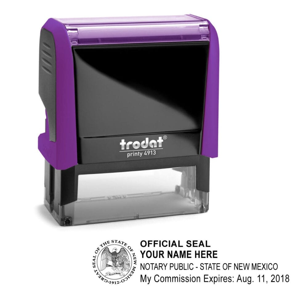 New Mexico Notary Stamp - Trodat 4913 Violet