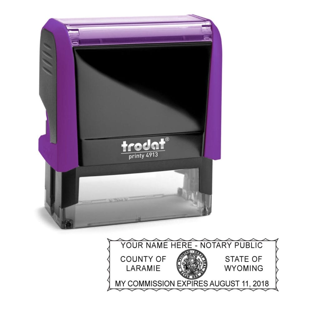 Wyoming Notary Stamp - Trodat 4913 Violet