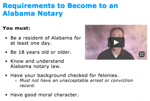 Alabama Notary Video Course