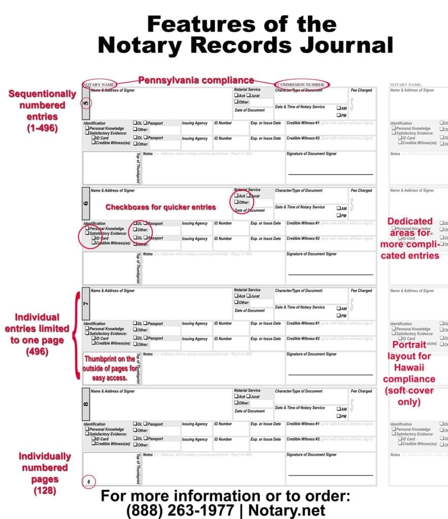 Improved Notary Records Journal Notary