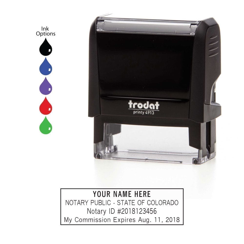 Colorado Notary Stamp - Trodat 4913 Black