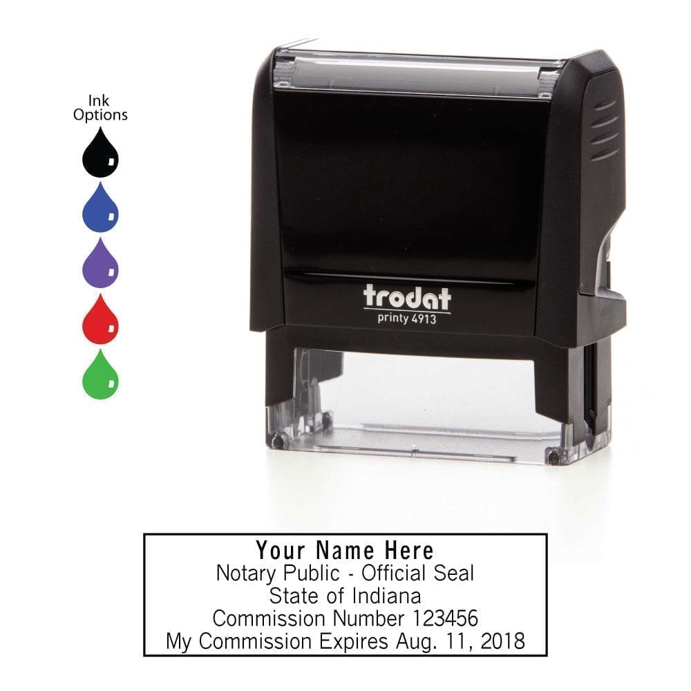 Indiana Notary Stamp - Trodat 4913 Black
