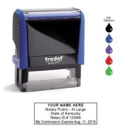 Kentucky Notary Stamp - Trodat 4913 Sky Blue