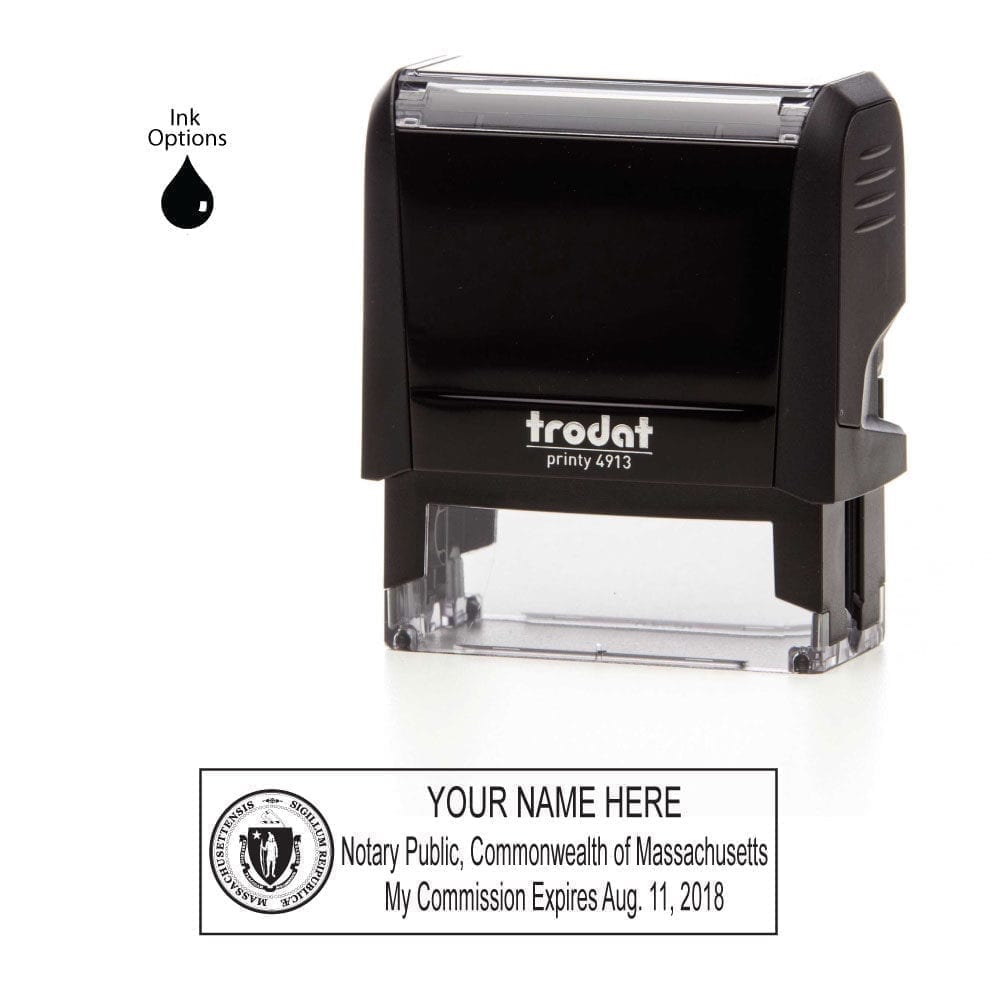 Massachusetts Notary Stamp - Trodat 4913 Black