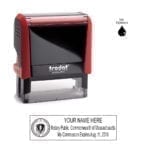 Massachusetts Notary Stamp – Trodat 4913 Flame Red
