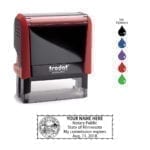 Minnesota Notary Stamp – Trodat 4913 Flame Red