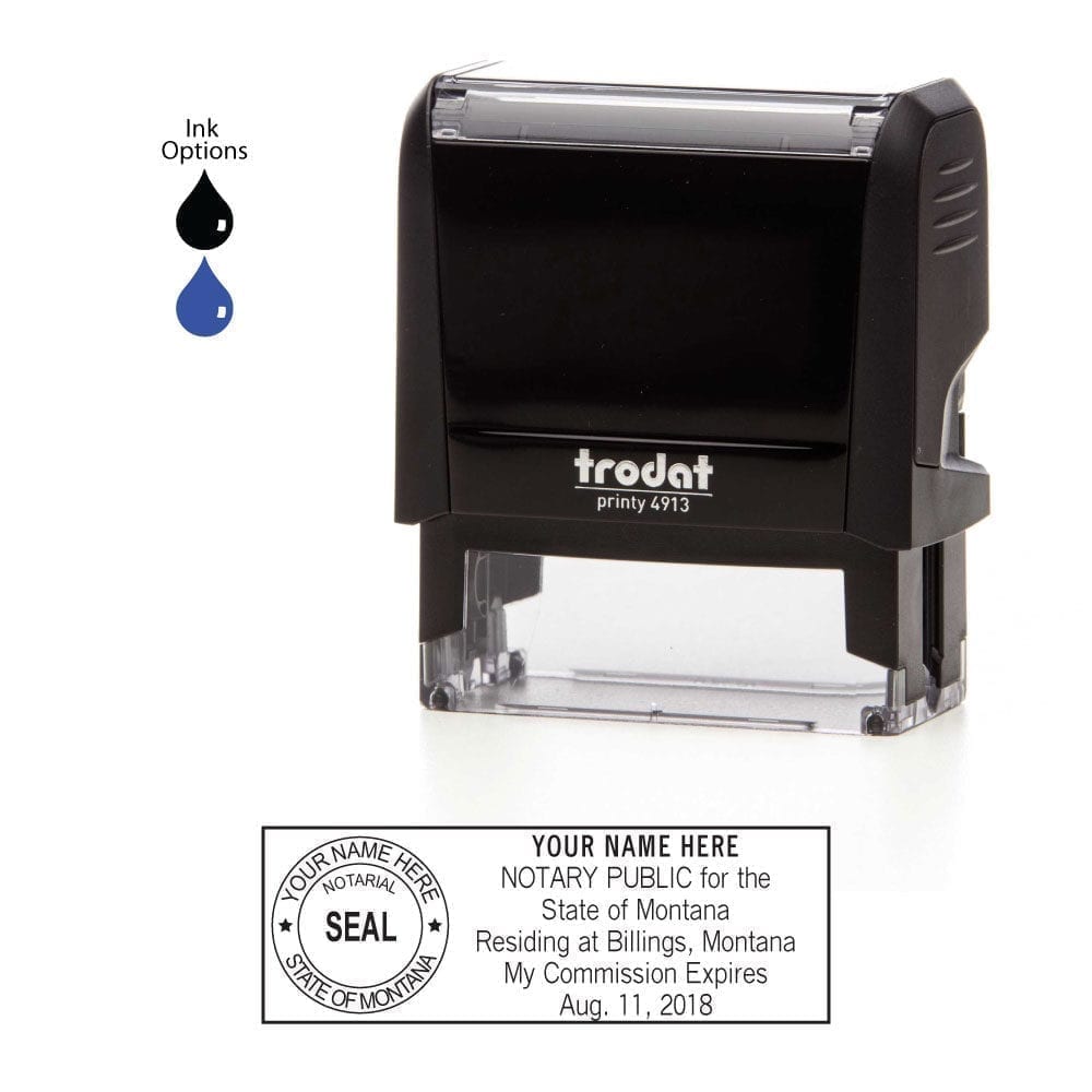 Montana Notary Stamp - Trodat 4913 Black