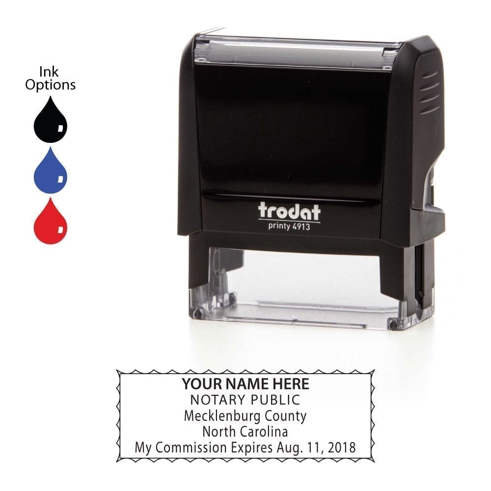 North Carolina Notary Stamp - Trodat 4913 Black