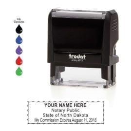 North Dakota Notary Stamp - Trodat 4913 Black