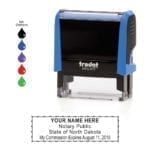 North Dakota Notary Stamp – Trodat 4913 Sky Blue