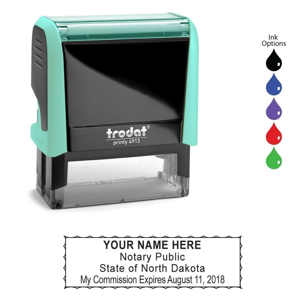 North Dakota Notary Stamp - Trodat 4913 Mint