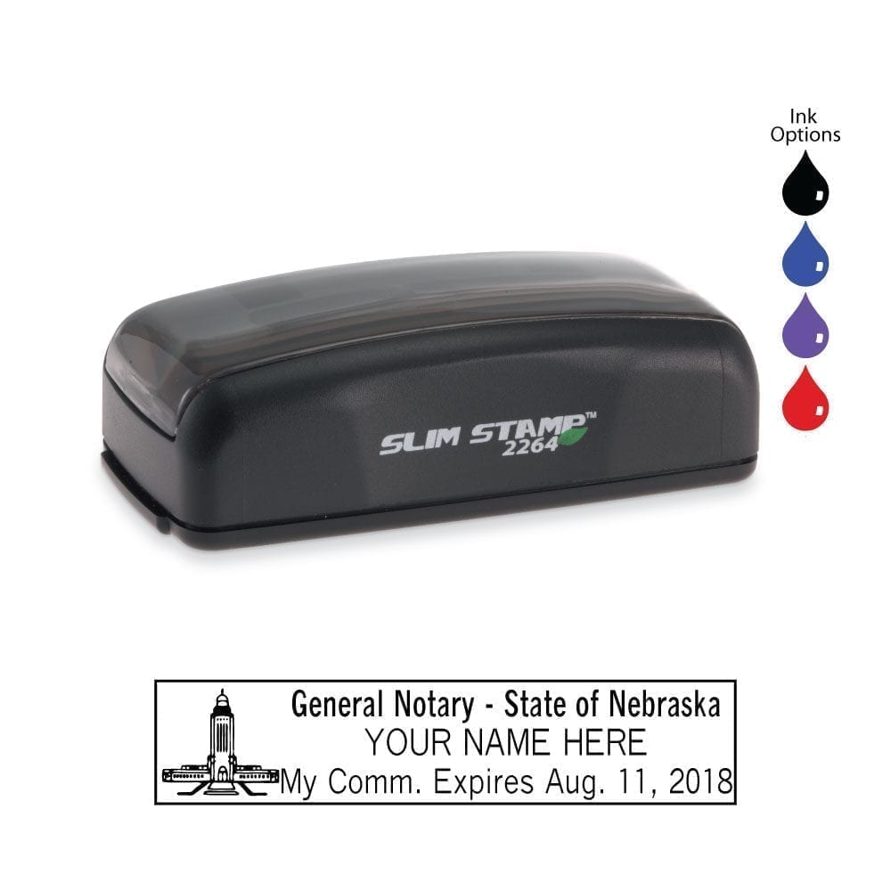 Nebraska Notary Stamp - PSI 2264 Slim