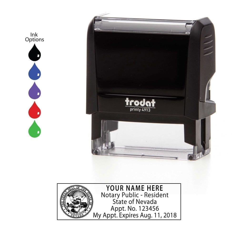 Nevada Notary Stamp - Trodat 4913 Black