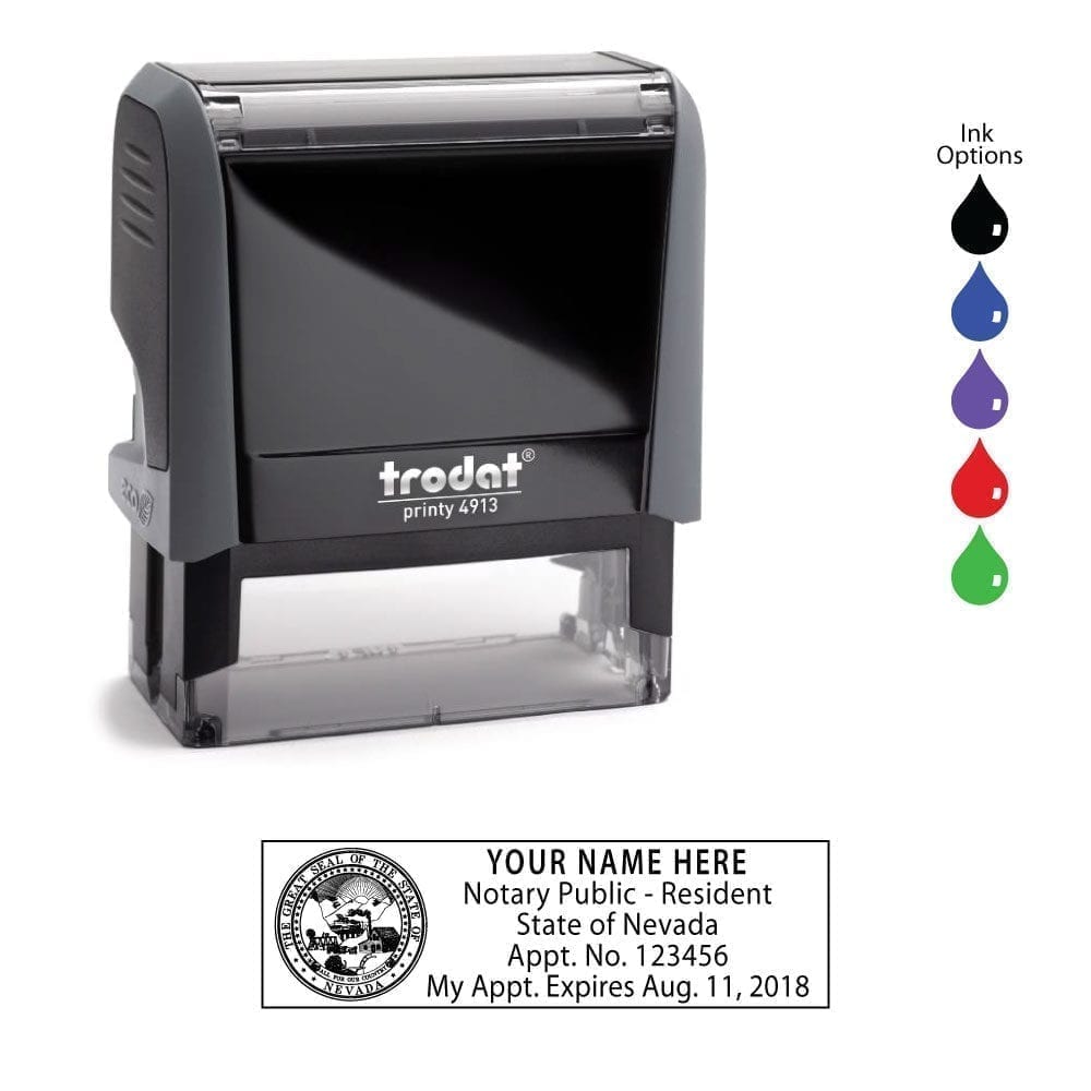 Nevada Notary Stamp - Trodat 4913 Eco Gray