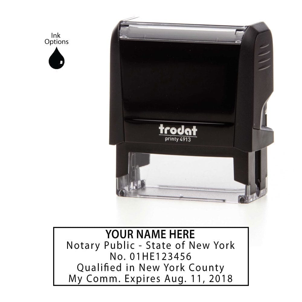 New York Notary Stamp - Trodat 4913 Black