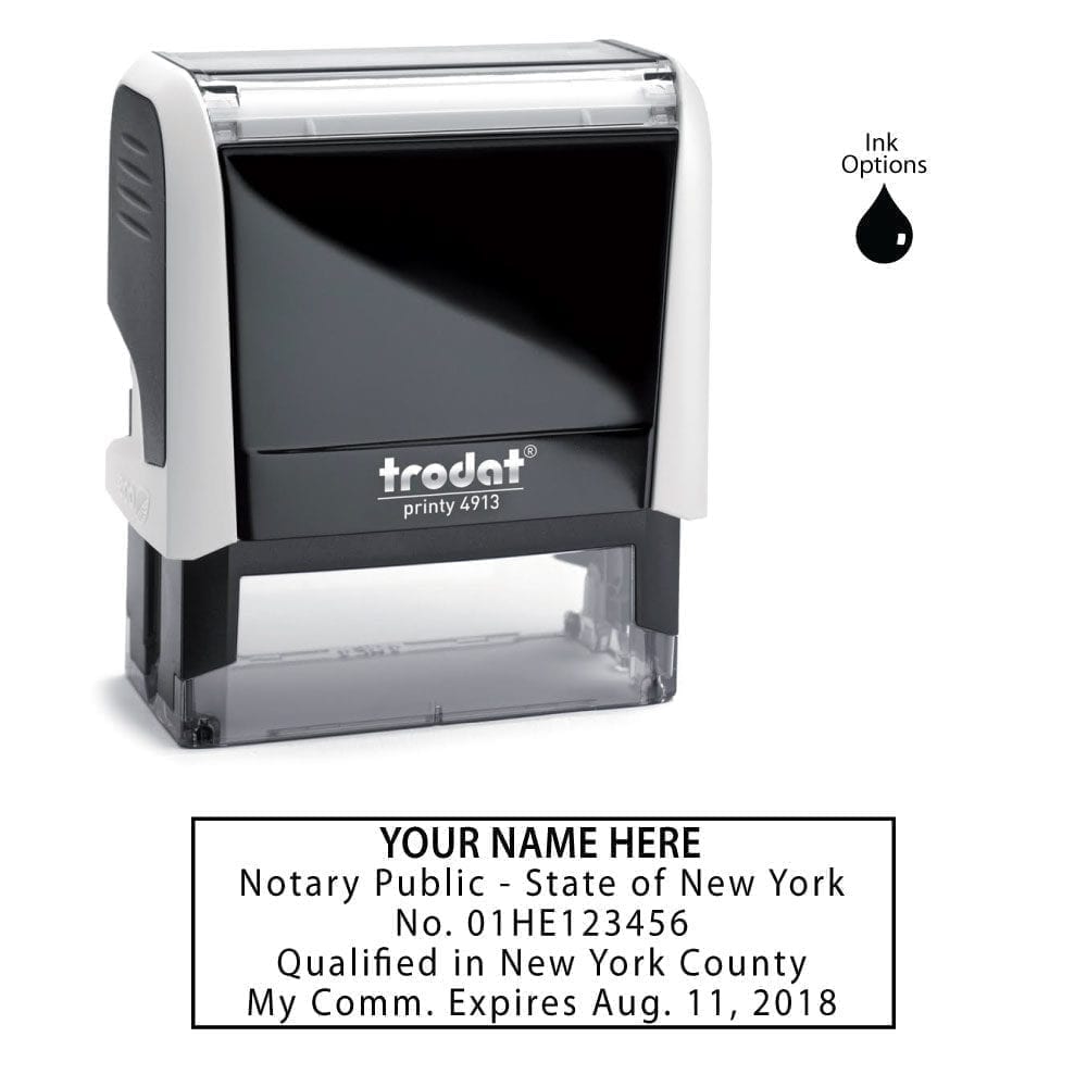 New York Notary Stamp - Trodat 4913 White