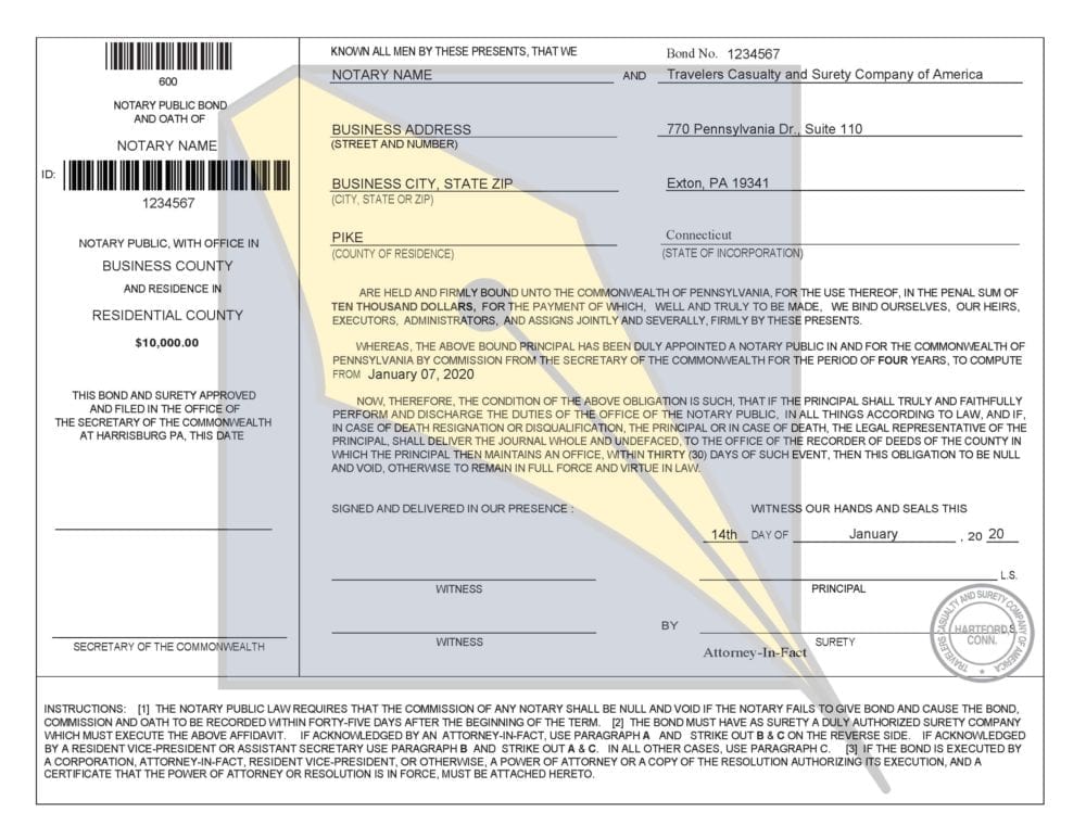 notary surety bond