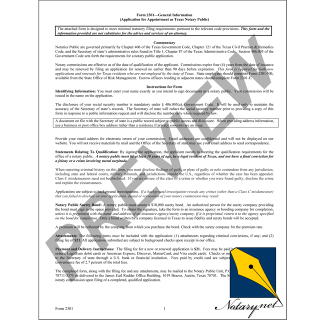 Texas Notary Bond &amp; Application Travelers Order Online