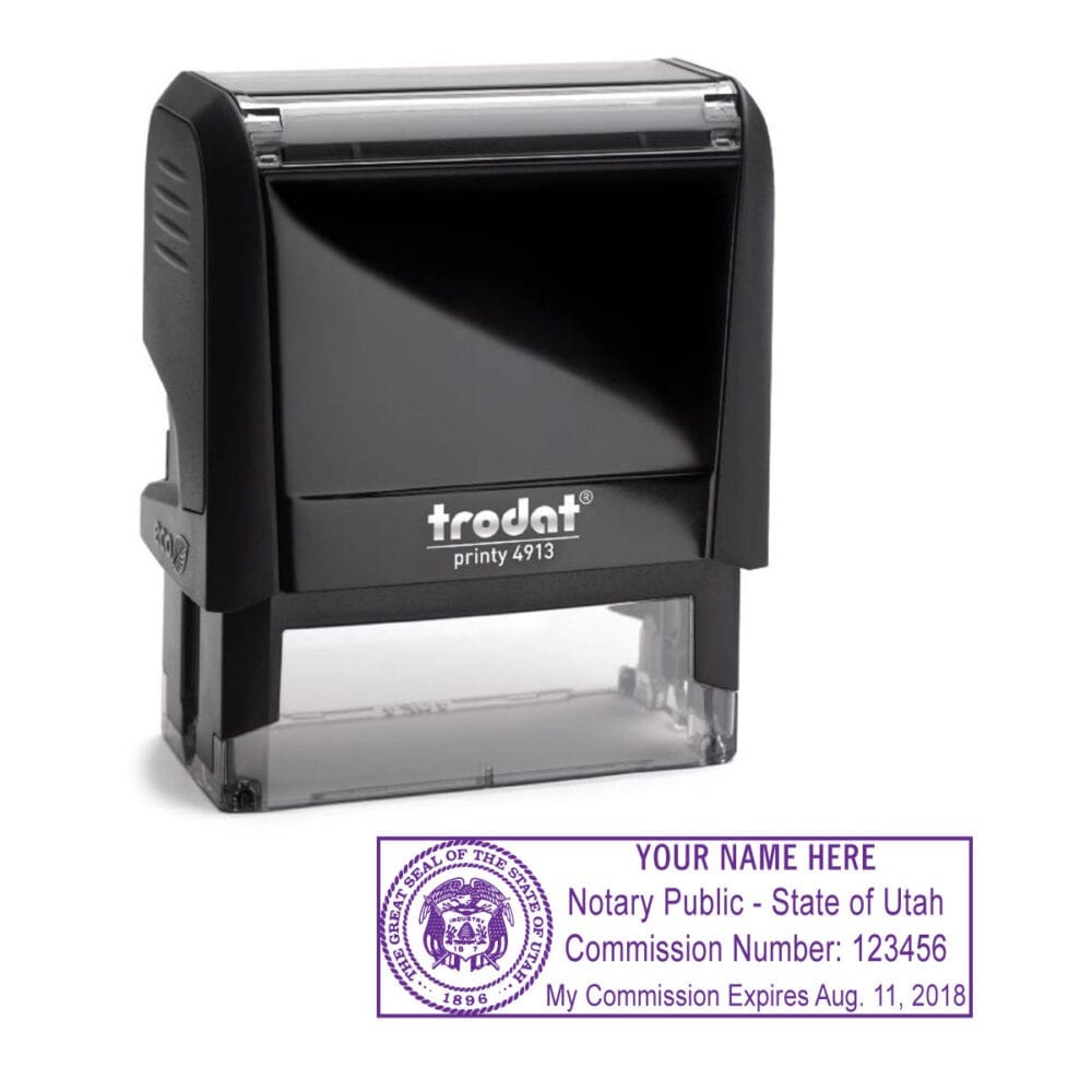 Utah Notary Stamp - Trodat 4913 Eco Black