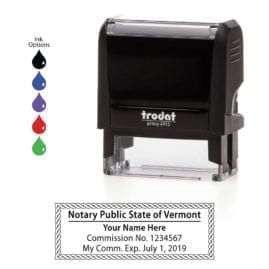 Vermont Notary Stamp - Trodat 4913 Black