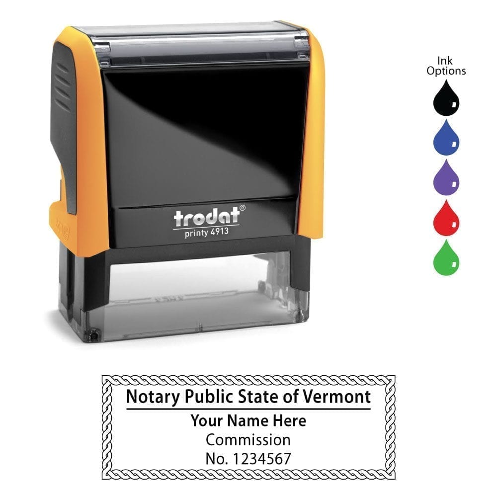 Vermont Notary Stamp - Trodat 4913 Mango