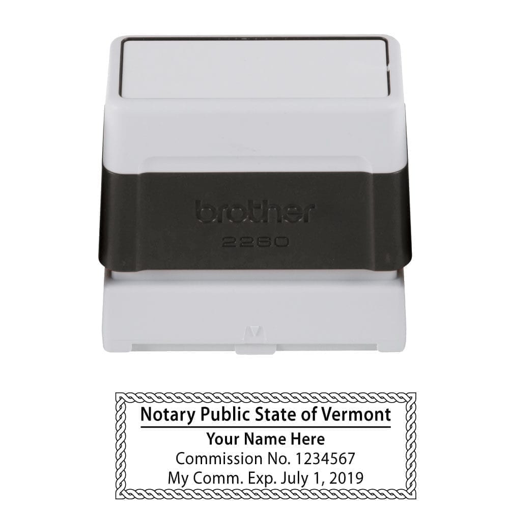Vermont Notary Stamp - Brother 2260 Black