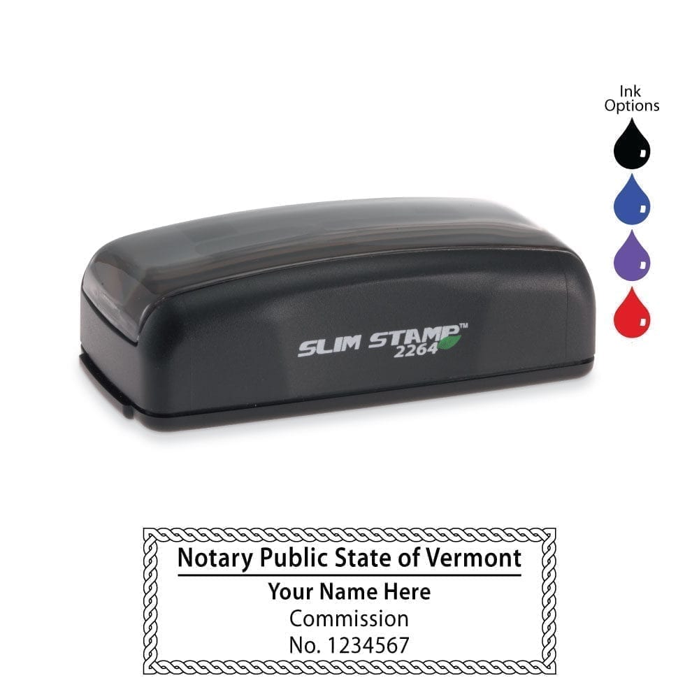 Vermont Notary Stamp - PSI 2264 Slim
