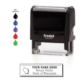 Wisconsin Notary Stamp - Trodat 4913 Black
