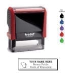 Wisconsin Notary Stamp – Trodat 4913 Flame Red