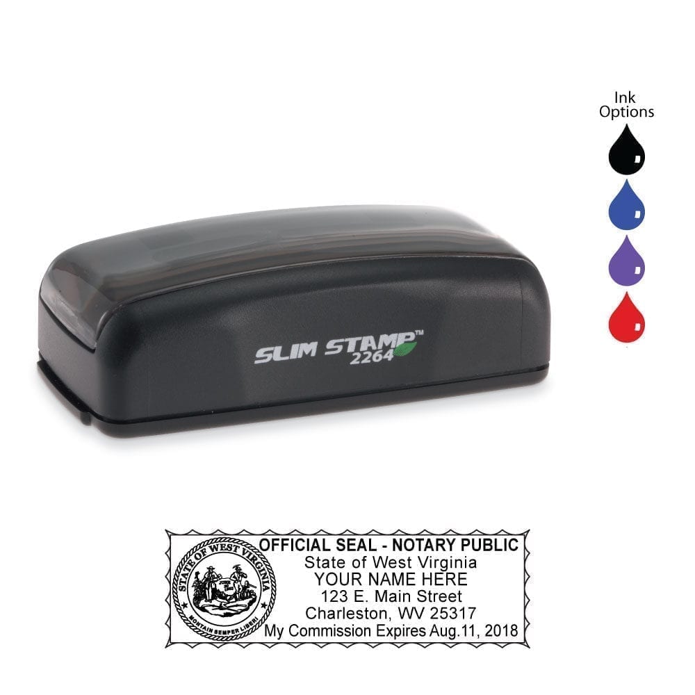 West Virginia Notary Stamp - PSI 2264 Slim