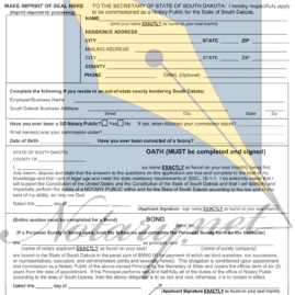 south dakota notary bond
