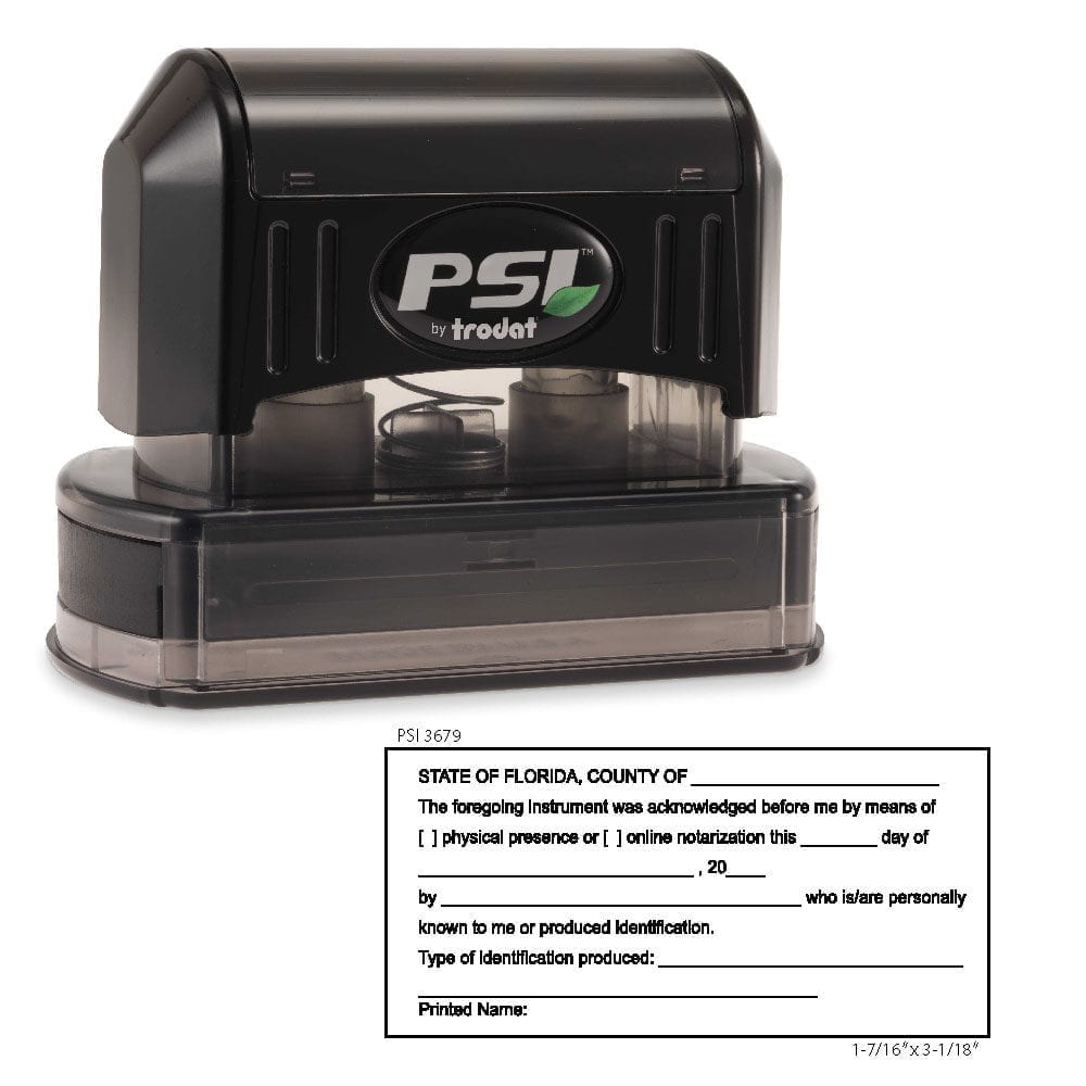 Florida Notary Acknowledgment Stamp - PSI 3679